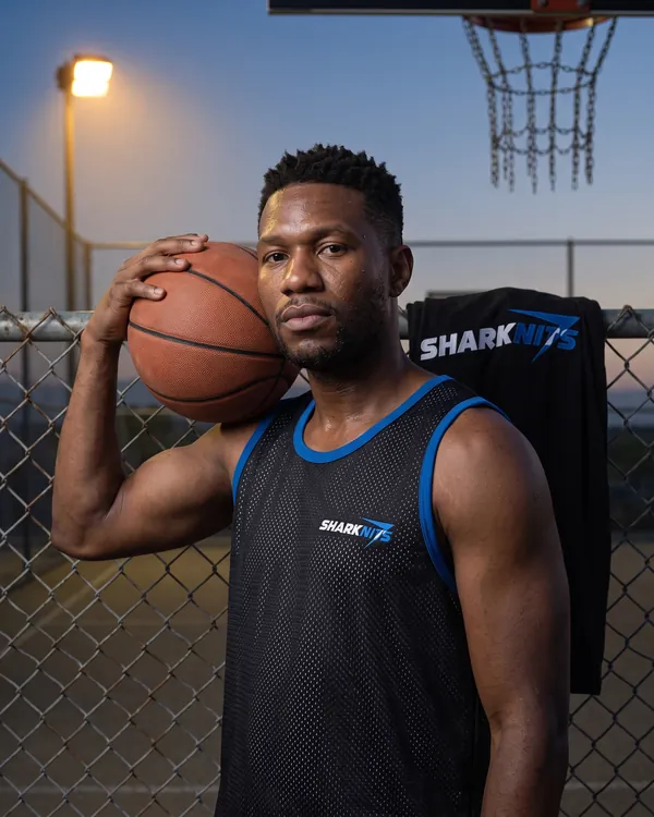 COURTSIDE basketball kit, close up