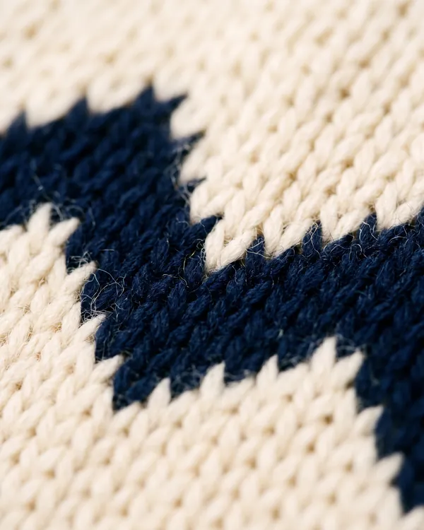 GAUGE intarsia knit sweater, close up