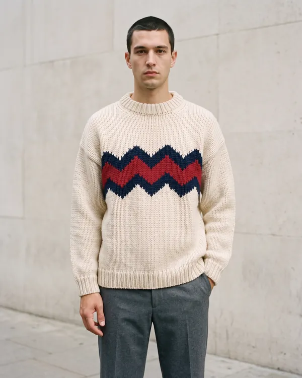 GAUGE intarsia knit sweater