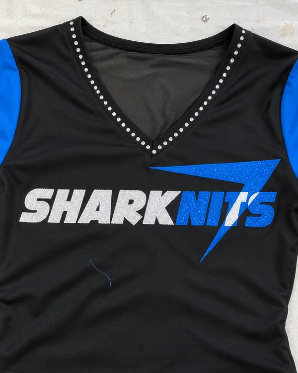 KICKLINE dance team uniform, close up