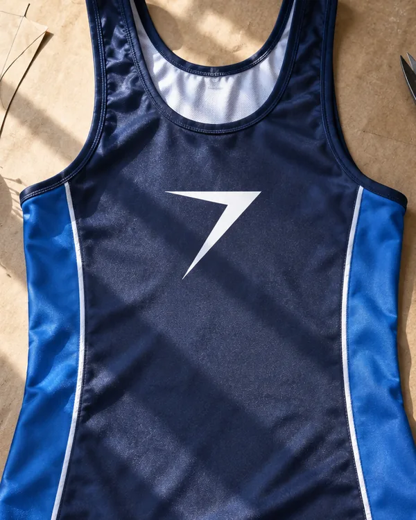 PIN wrestling singlet, close up