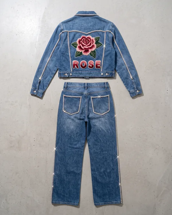 ROSE denim jacket and jeans