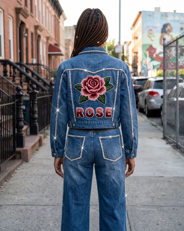ROSE denim jacket and jeans