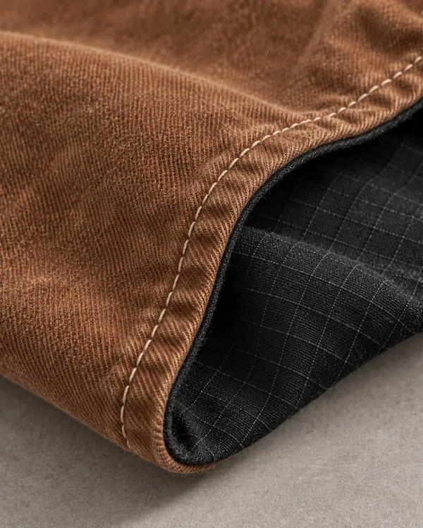 TURN reversible chore coat, close up