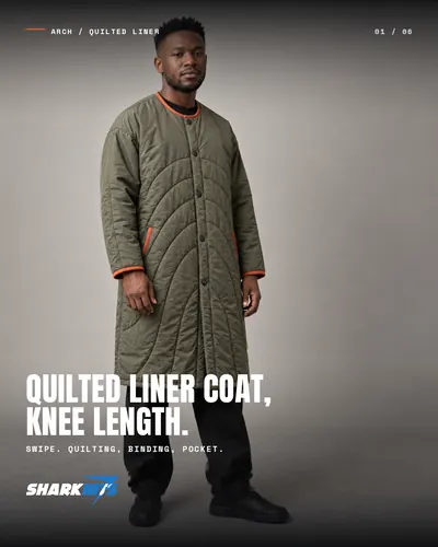 ARCH quilted liner coat post