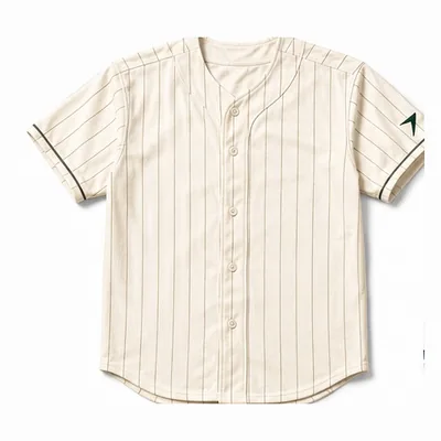 Cream pinstripe baseball jersey