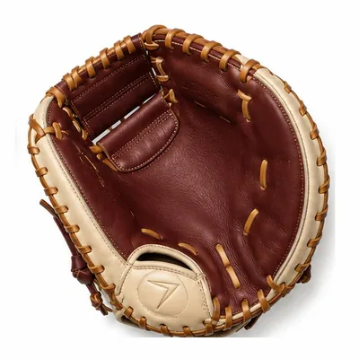 Burgundy catcher's mitt