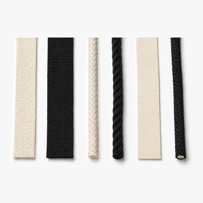 Cream and black drawcords