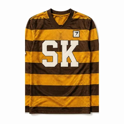 Striped throwback football jersey