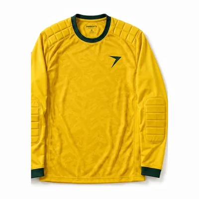Yellow padded goalkeeper jersey