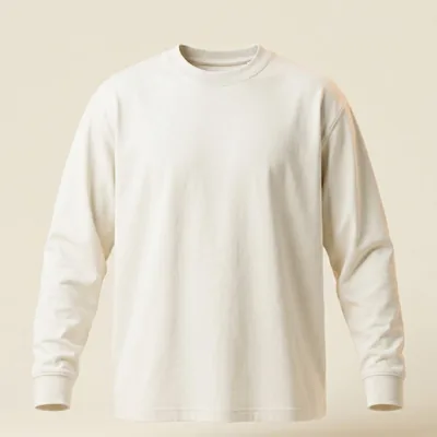 Cream long sleeve tee