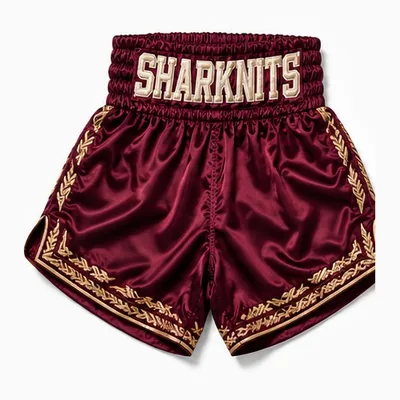 Maroon Muay Thai shorts