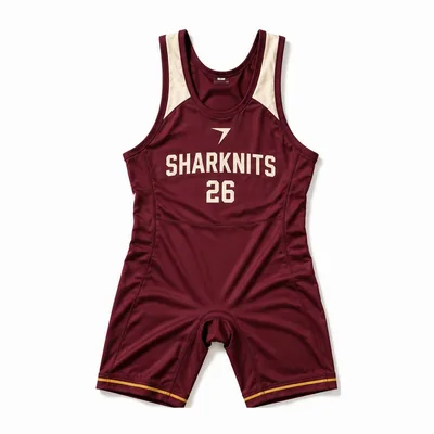 Maroon wrestling singlet