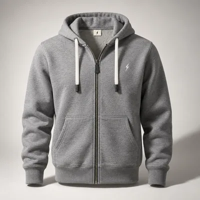 Heather gray zip hoodie