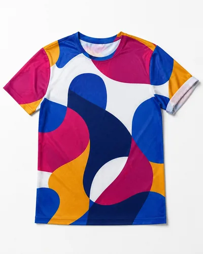 T-shirt with an all-over printed pattern